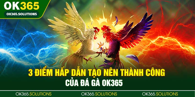 3 Điểm hấp dẫn tạo nên thành công của đá gà OK365